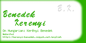 benedek kerenyi business card