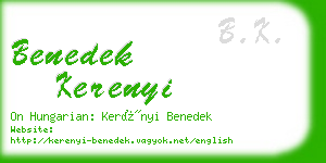 benedek kerenyi business card